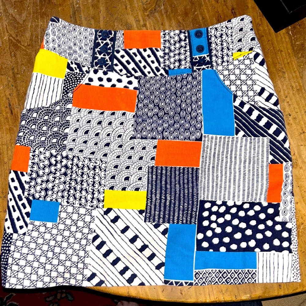 WE ❤️ VERA Sz 2 gorgeous, like new patchwork pinwale corduroy Bohemian skirt